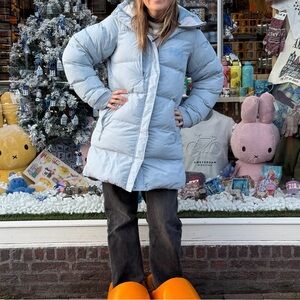 Helly Hanson size large.  Light Blue Puffer Coat